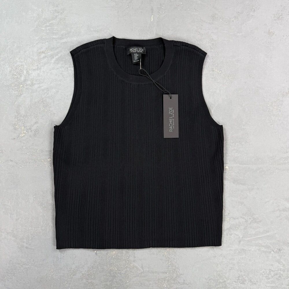 NWT Rachel Zoe Viscose Blend Rib Knit Tank Top Women's Medium